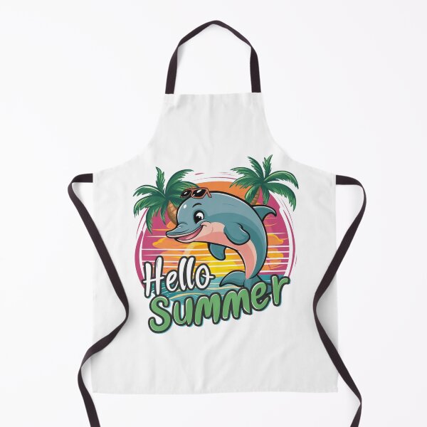 Item preview, Hello Summer Cute Dolphin | Tropical Beach Sunset Vacation Design designed and sold by Awarrie.