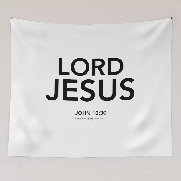 Item preview, English - Lord Jesus John 10:30 Black Text designed and sold by Believe-Jesus.