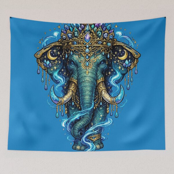 Item preview, Celestial Elephant Crown | Mystic Moon Crystal Fantasy Art | Boho Zodiac Spiritual T-Shirt designed and sold by irfanshikh.