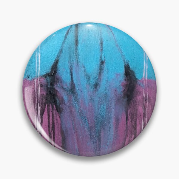 Item preview, Cyan and Purple Abstract Figure Lines Painting designed and sold by Gela Mikava.