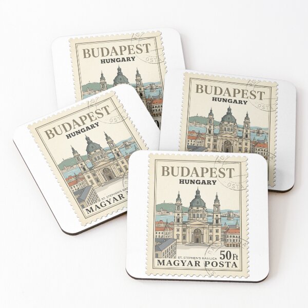 Item preview, Vintage Budapest St Stephens Basilica Travel Stamp designed and sold by k3rstman1.