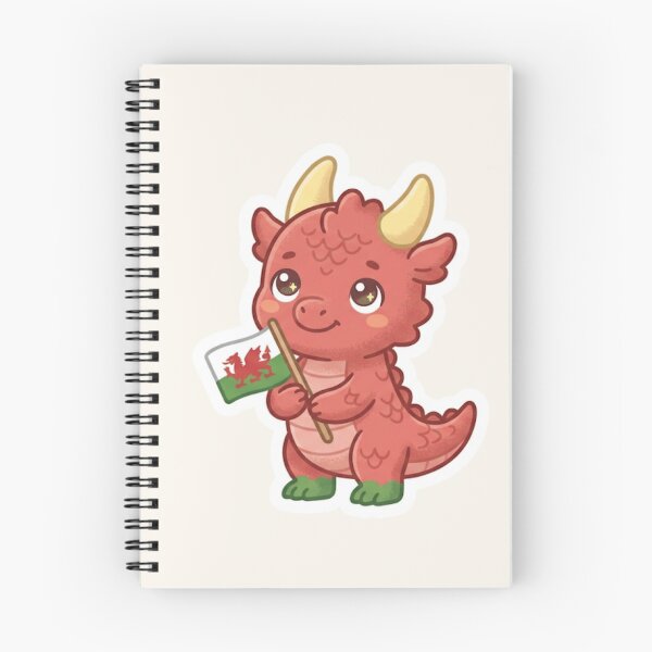 Item preview, Welsh Dragon with Flag – Cymru Pride Kawaii designed and sold by Cerys-GS.