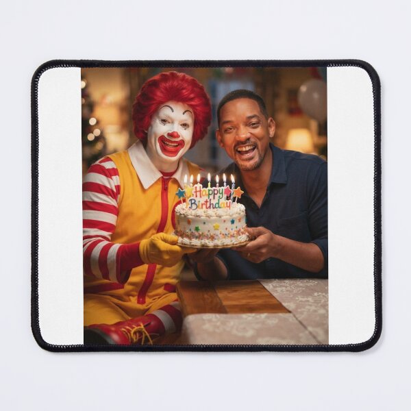 Item preview, Will smith Ronald mcdonald mcdonalds grimace meme memes funny parody christmas birthday designed and sold by CheeseBlueprint.