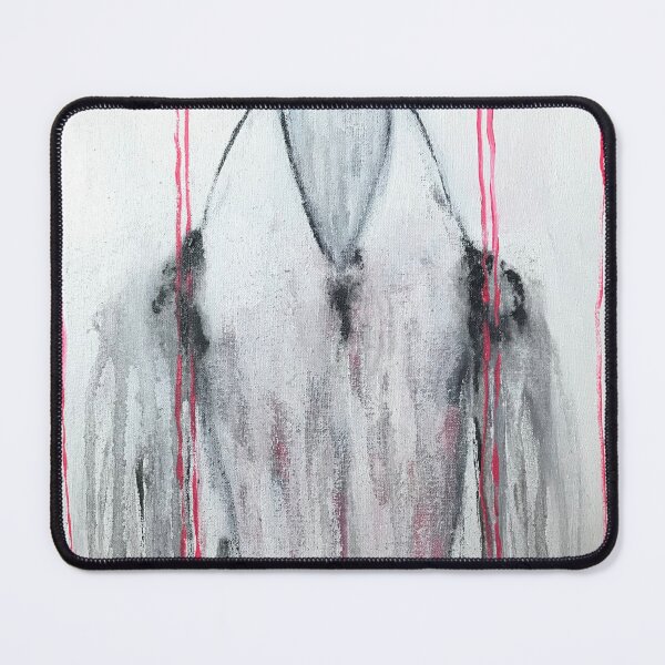 Item preview, Minimalist White and Pink Abstract Figure Painting designed and sold by Gela Mikava.