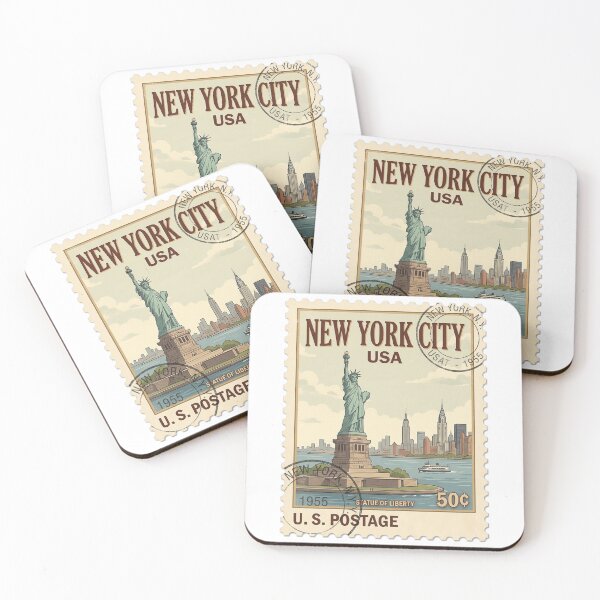 Item preview, Vintage Statue Of Liberty New York Travel Stamp designed and sold by k3rstman1.