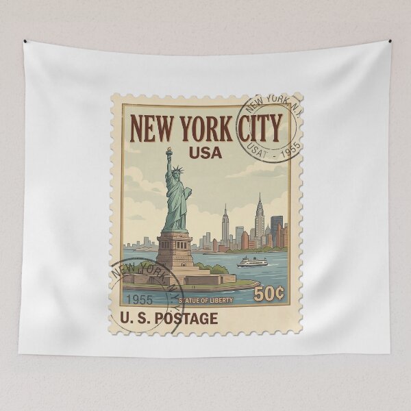 Item preview, Vintage Statue Of Liberty New York Travel Stamp designed and sold by k3rstman1.