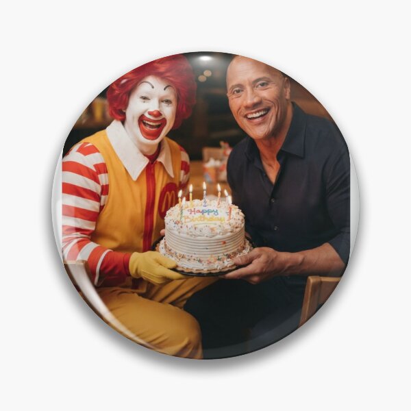 Item preview, Dwayne johnson Ronald mcdonald mcdonalds grimace meme memes funny parody christmas birthday  designed and sold by CheeseBlueprint.