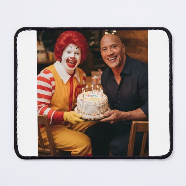 Item preview, Dwayne johnson Ronald mcdonald mcdonalds grimace meme memes funny parody christmas birthday designed and sold by CheeseBlueprint.