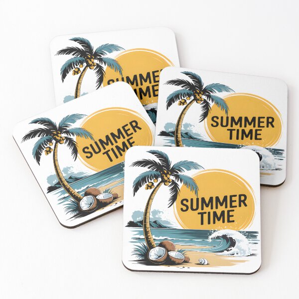 Item preview, Summer Time Tropical Beach | Palm Tree Ocean Waves Vacation Design designed and sold by Awarrie.