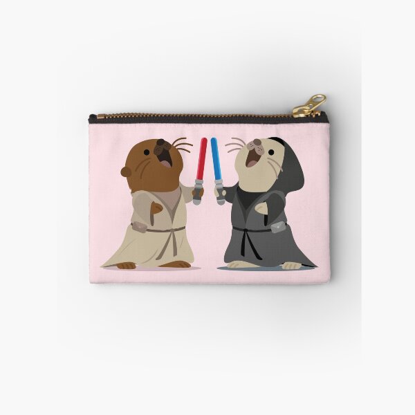 Item preview, Cute Otter Jedi with Red Lightsaber Star Space Warrior Illustration designed and sold by LudmylArt.