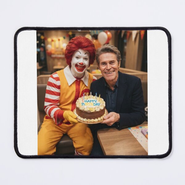 Item preview, Willem dafoe Ronald mcdonald mcdonalds grimace meme memes funny parody christmas birthday designed and sold by CheeseBlueprint.