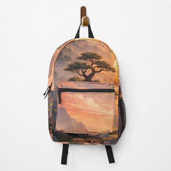 Item preview, Aesthetic Sunset Mountain Waterfall Landscape designed and sold by Freestyle Shop.