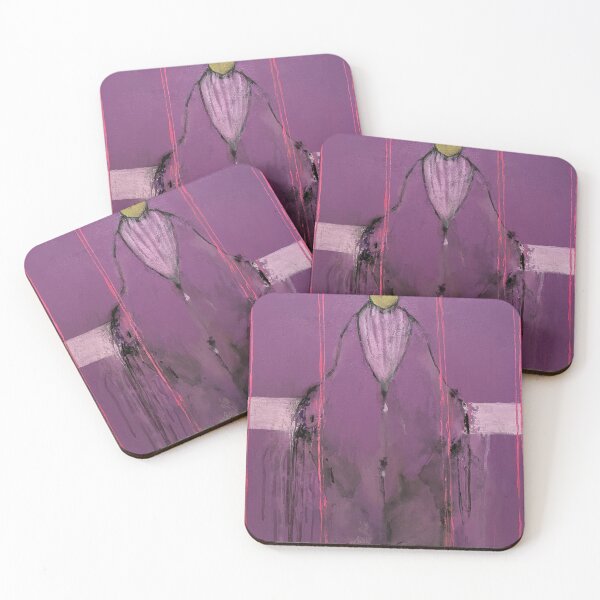 Item preview, Purple Abstract Figure Pink Linear Canvas Painting designed and sold by Gela Mikava.