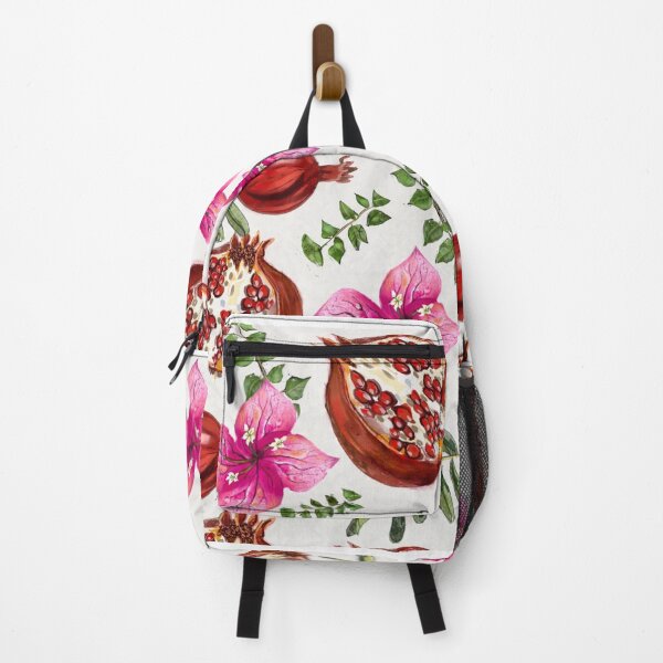 Item preview, Mykonos Pomegranate & Pink Bougainvillea Seamless Pattern designed and sold by Cobalt & Stone Art.