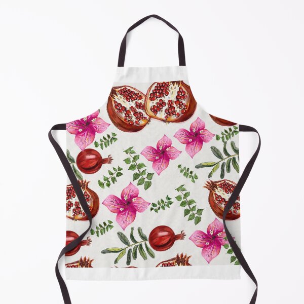 Item preview, Mykonos Pomegranate & Pink Bougainvillea Seamless Pattern designed and sold by Cobalt & Stone Art.