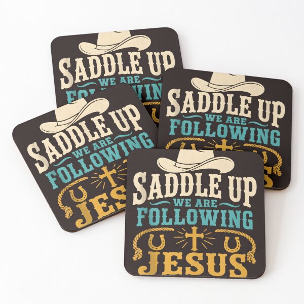 Item preview, Saddle Up We Are Following Jesus Christian Cowboy Western Faith Vintage designed and sold by mari-kayden.