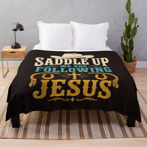 Item preview, Saddle Up We Are Following Jesus Christian Cowboy Western Faith Vintage designed and sold by mari-kayden.