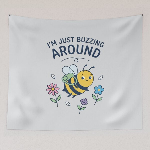 Item preview, Cute Little Bee Buzzing Around Design designed and sold by Owcomm.