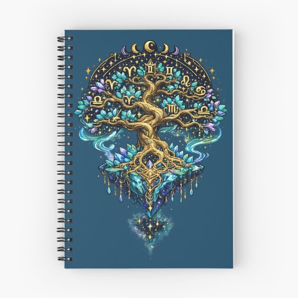 Item preview, Mystical Zodiac Tree of Life | Celestial Astrology Crystal Fantasy Art Sticker T-Shirt designed and sold by irfanshikh.