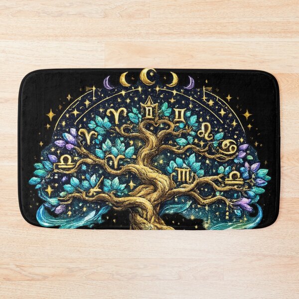Item preview, Mystical Zodiac Tree of Life | Celestial Astrology Crystal Fantasy Art Sticker T-Shirt designed and sold by irfanshikh.