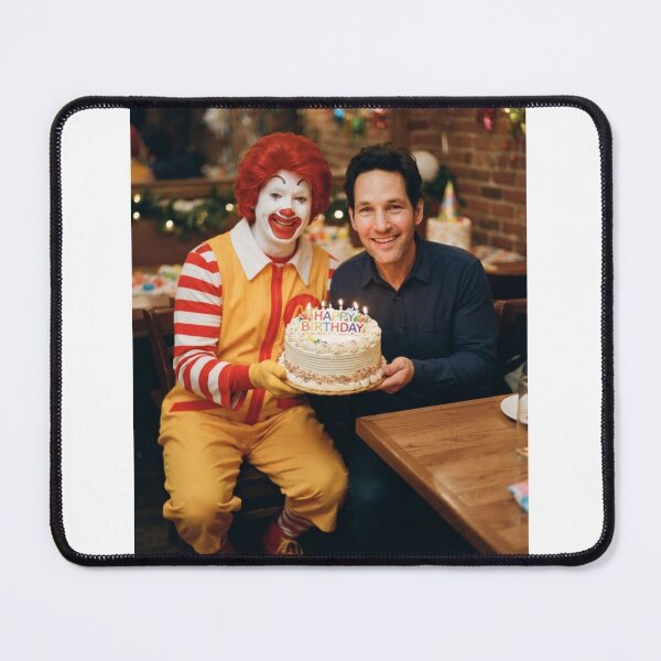 Item preview, Paul rudd Ronald mcdonald mcdonalds grimace meme memes funny parody christmas birthday designed and sold by CheeseBlueprint.