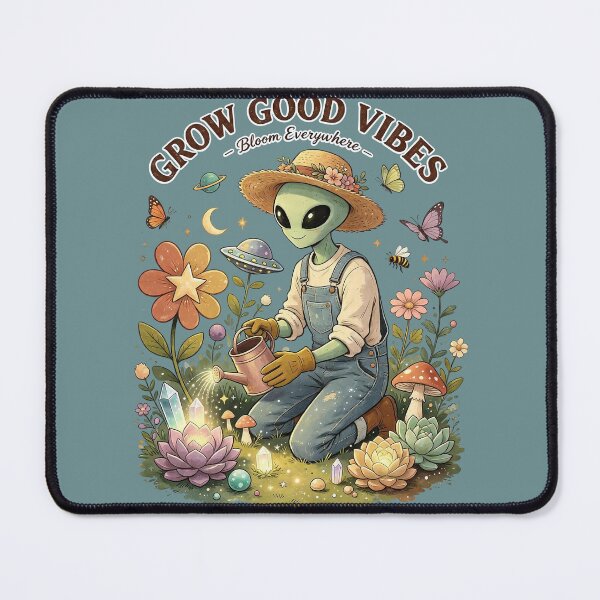 Item preview, Grow Good Vibes Alien Gardener designed and sold by NatalieJeans.
