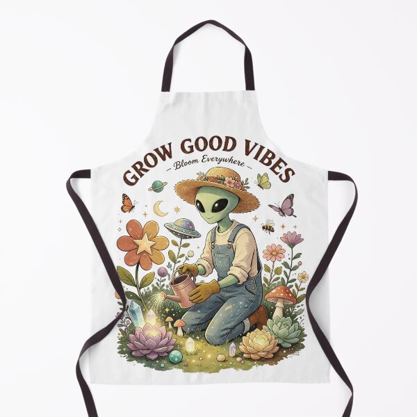 Item preview, Grow Good Vibes Alien Gardener designed and sold by NatalieJeans.
