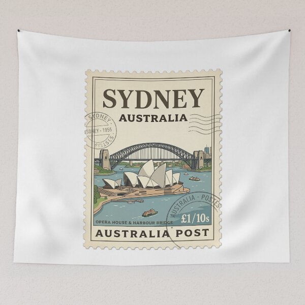 Item preview, Vintage Sydney Australia Travel Stamp Opera House designed and sold by k3rstman1.