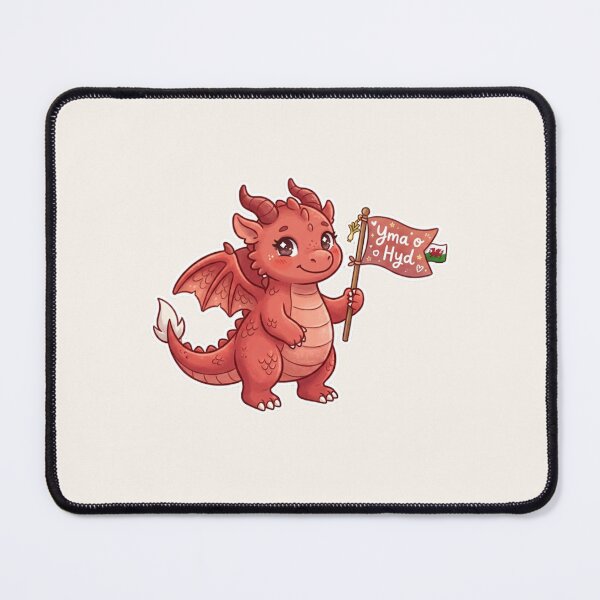 Item preview, Dragon with Yma o Hyd Flag – Welsh Pride designed and sold by Cerys-GS.