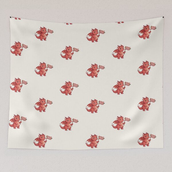 Item preview, Dragon with Yma o Hyd Flag – Welsh Pride designed and sold by Cerys-GS.