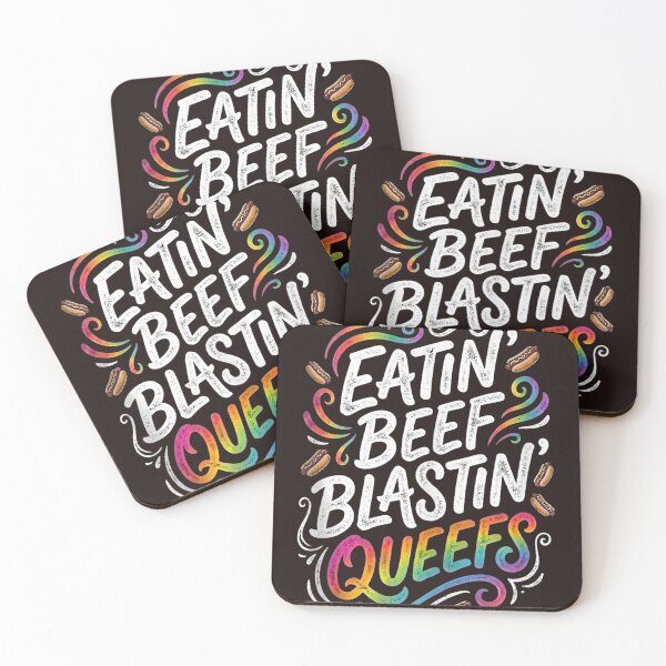 Item preview, Eatin Beef Blastin Queefs Funny BBQ Meme Vintage Typography Graphic designed and sold by mari-kayden.