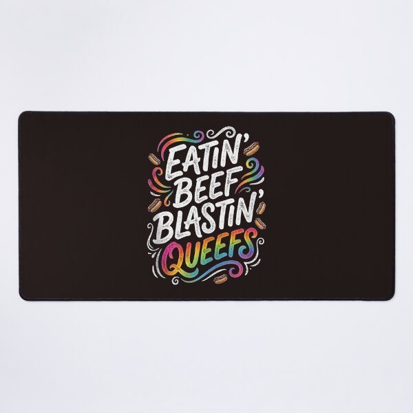 Item preview, Eatin Beef Blastin Queefs Funny BBQ Meme Vintage Typography Graphic designed and sold by mari-kayden.
