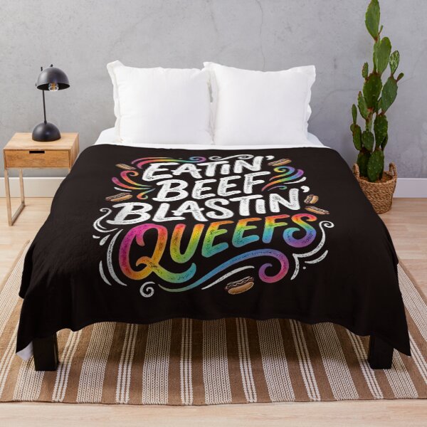 Item preview, Eatin Beef Blastin Queefs Funny BBQ Meme Vintage Typography Graphic designed and sold by mari-kayden.