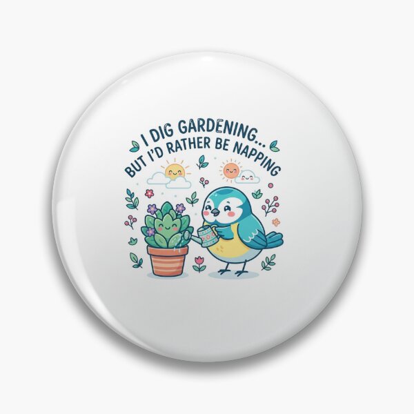 Item preview, Cute Gardening Bird Napping Plant Lover designed and sold by Owcomm.