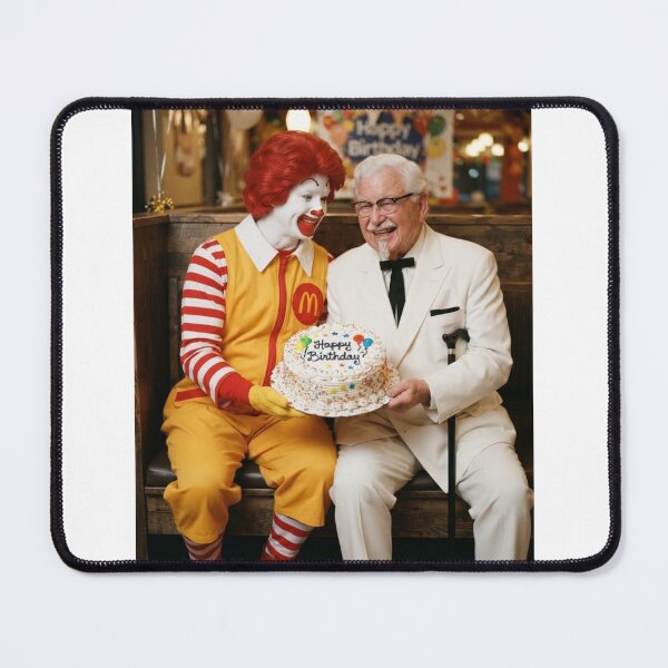 Item preview, Colonel sanders Ronald mcdonald mcdonalds grimace meme memes funny parody christmas birthday designed and sold by CheeseBlueprint.