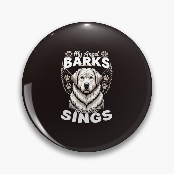 Item preview, Great Pyrenees My Angel Barks Instead of Sings Dog Memorial Vintage designed and sold by mari-kayden.