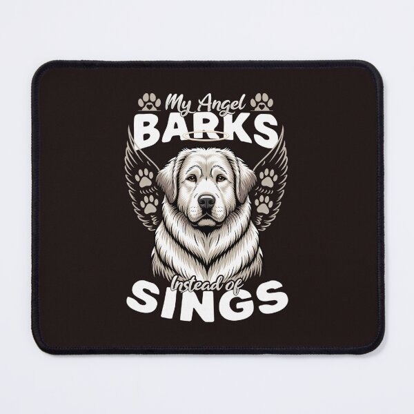 Item preview, Great Pyrenees My Angel Barks Instead of Sings Dog Memorial Vintage designed and sold by mari-kayden.