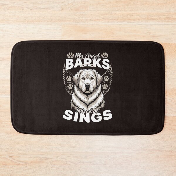 Item preview, Great Pyrenees My Angel Barks Instead of Sings Dog Memorial Vintage designed and sold by mari-kayden.