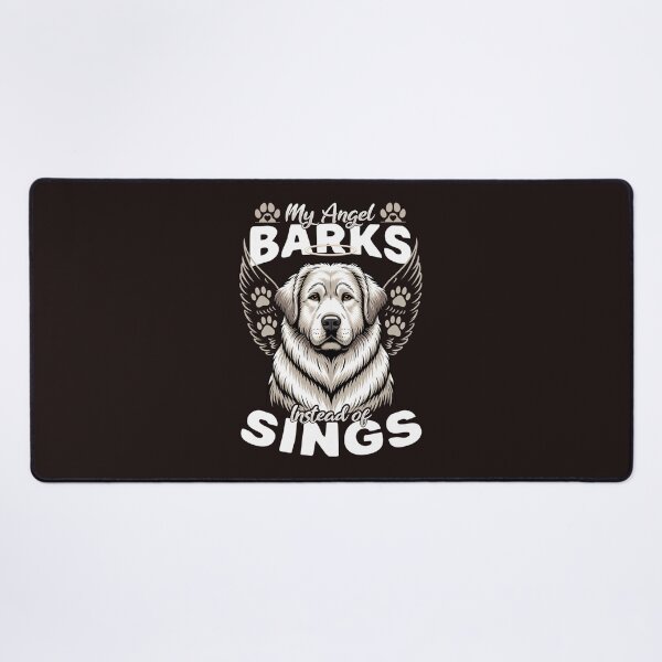 Item preview, Great Pyrenees My Angel Barks Instead of Sings Dog Memorial Vintage designed and sold by mari-kayden.