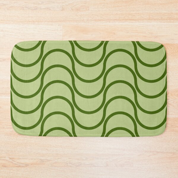 Item preview, ​Olive Green Retro Wavy Lines Minimalist Seamless Pattern designed and sold by ​Jyoti Digital Artist.
