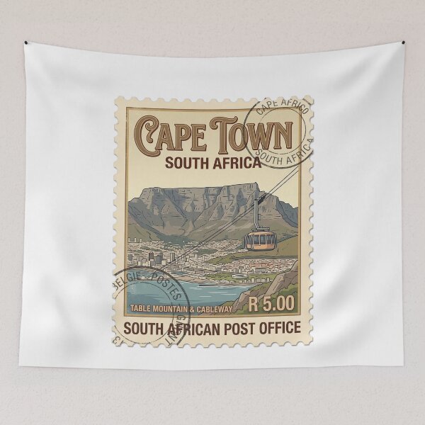 Item preview, Vintage Table Mountain Cape Town Travel Stamp designed and sold by k3rstman1.