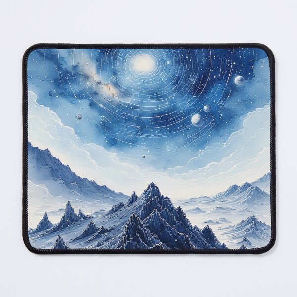 Item preview, A cosmos awakens above frosty peaks. designed and sold by Mianku | Für das Leben.