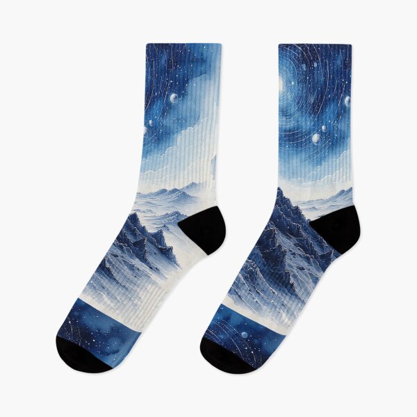 Item preview, A cosmos awakens above frosty peaks. designed and sold by Mianku | Für das Leben.