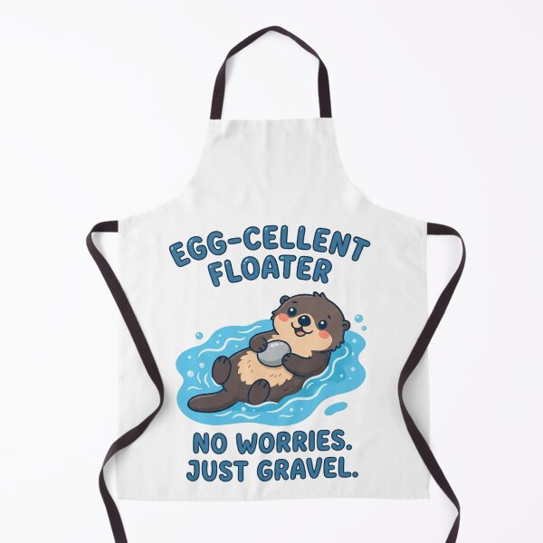 Item preview, Cute Funny Otter Floating With Gravel designed and sold by Owcomm.