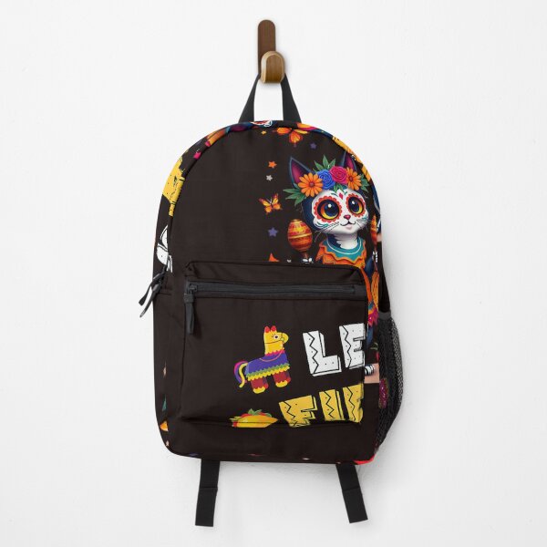 Item preview, Let's Fiesta Sugar Skull Cat Dog Day of the Dead Retro Halloween Art designed and sold by mari-kayden.