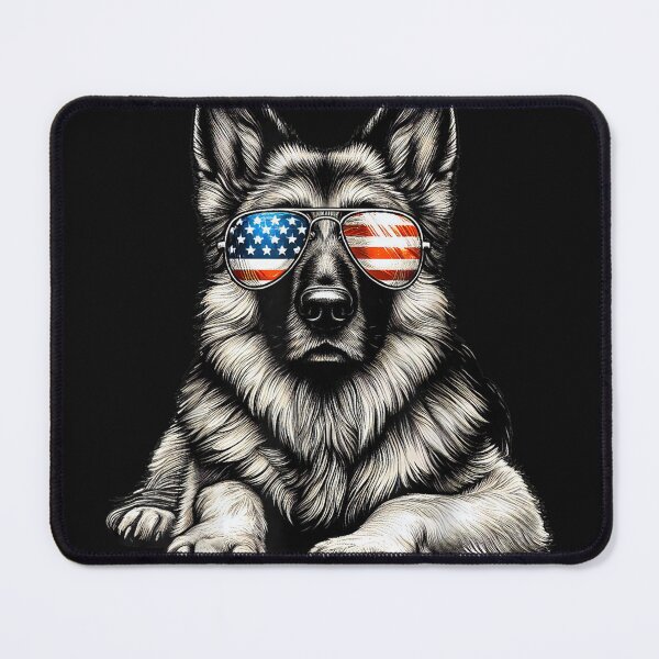 Item preview, German Shepherd American Flag Sunglasses Patriotic T-Shirt designed and sold by AidanMacdougall.