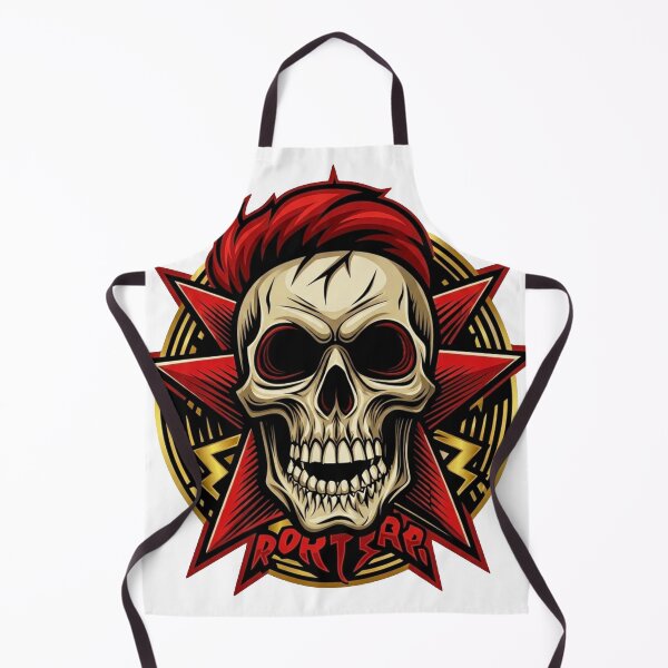Item preview, Rockstar Skull Red Hair Star Vector Illustration designed and sold by Antony004.