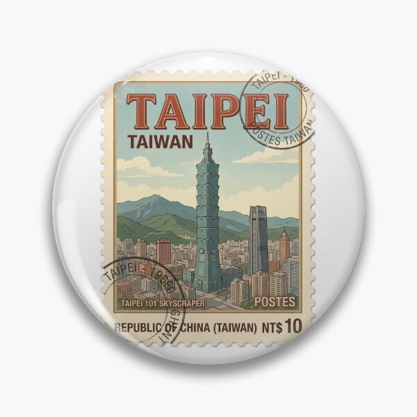 Item preview, Vintage Taipei 101 Skyscraper Taiwan Travel Stamp designed and sold by k3rstman1.