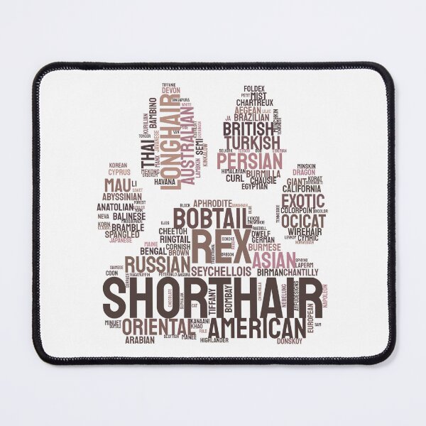 Item preview, Cat Paw Breeds Typography Silhouette Design designed and sold by AyfuDesigns.