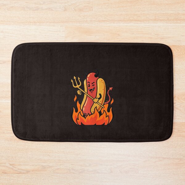 Item preview, Funny Devil Hot Dog Halloween Cute Spicy Food Vintage Graphic designed and sold by mari-kayden.
